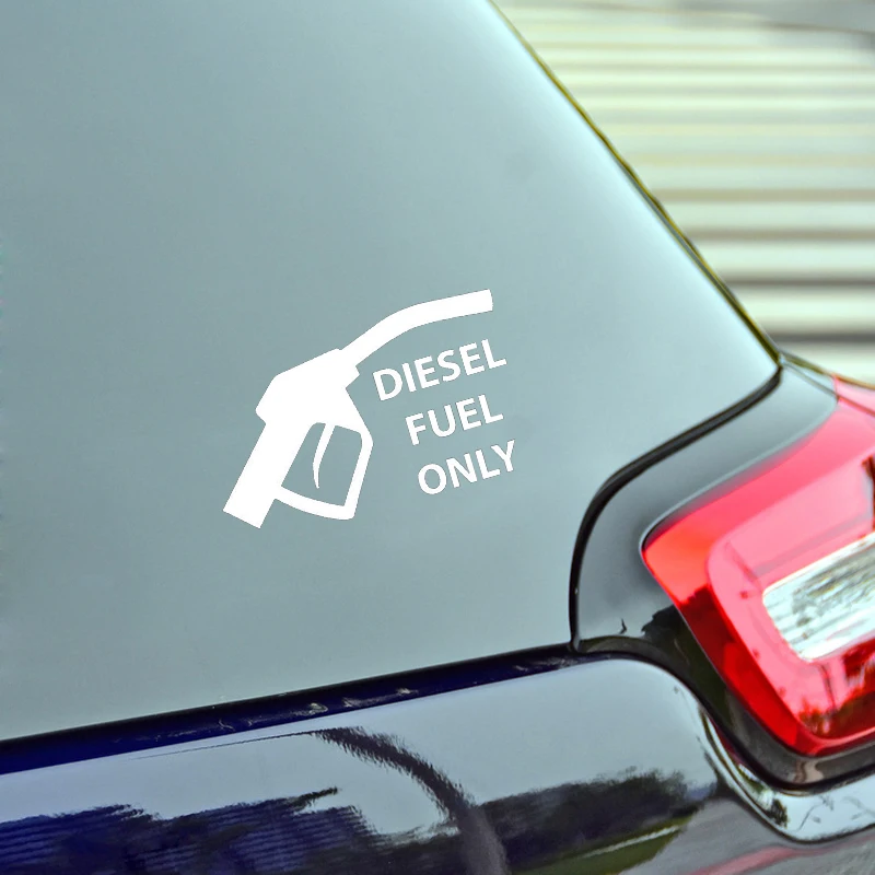 

14cm*8.1cm Interesting Diesel Fuel Only Car Sticker Warning Vinyl Decoration Graphic Vinyl Decals
