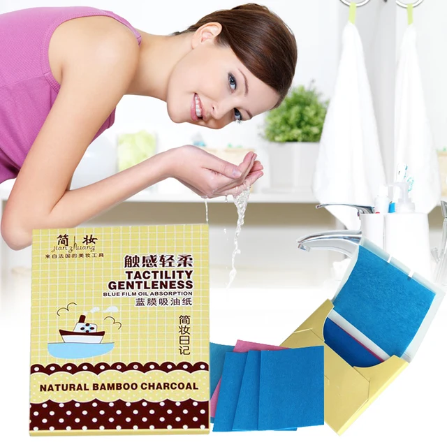 50pcs oil absorption film facial cleaning blotting paper remove oil absorption sheets