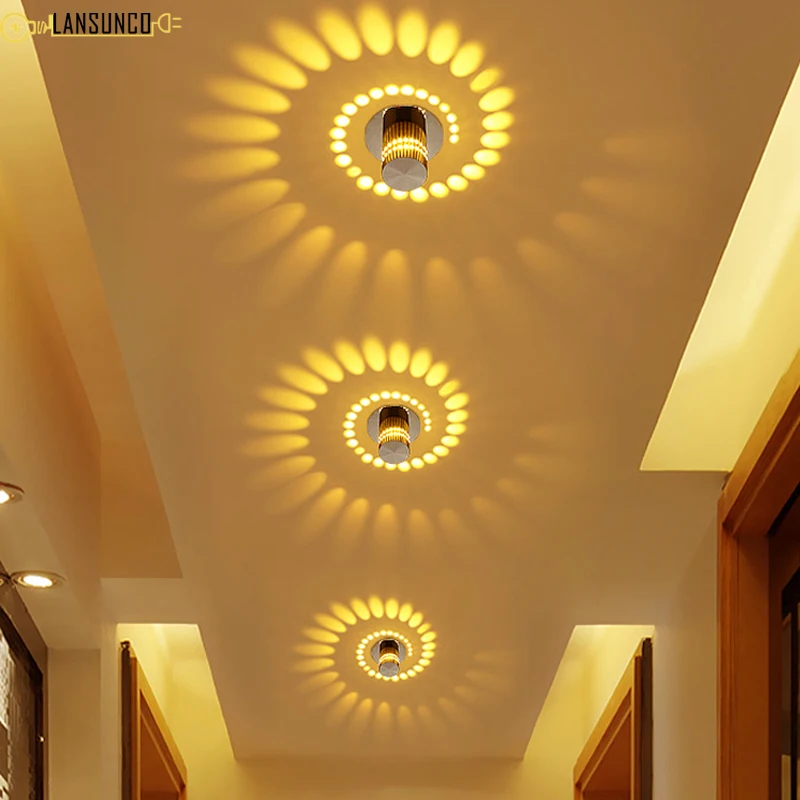 

Ceiling Lights Modern LED Ceiling Lamp 3W Color Dimmable Decoration Plafondlamp KTV Corridor Aisle Lampara Techo Light Fixtures