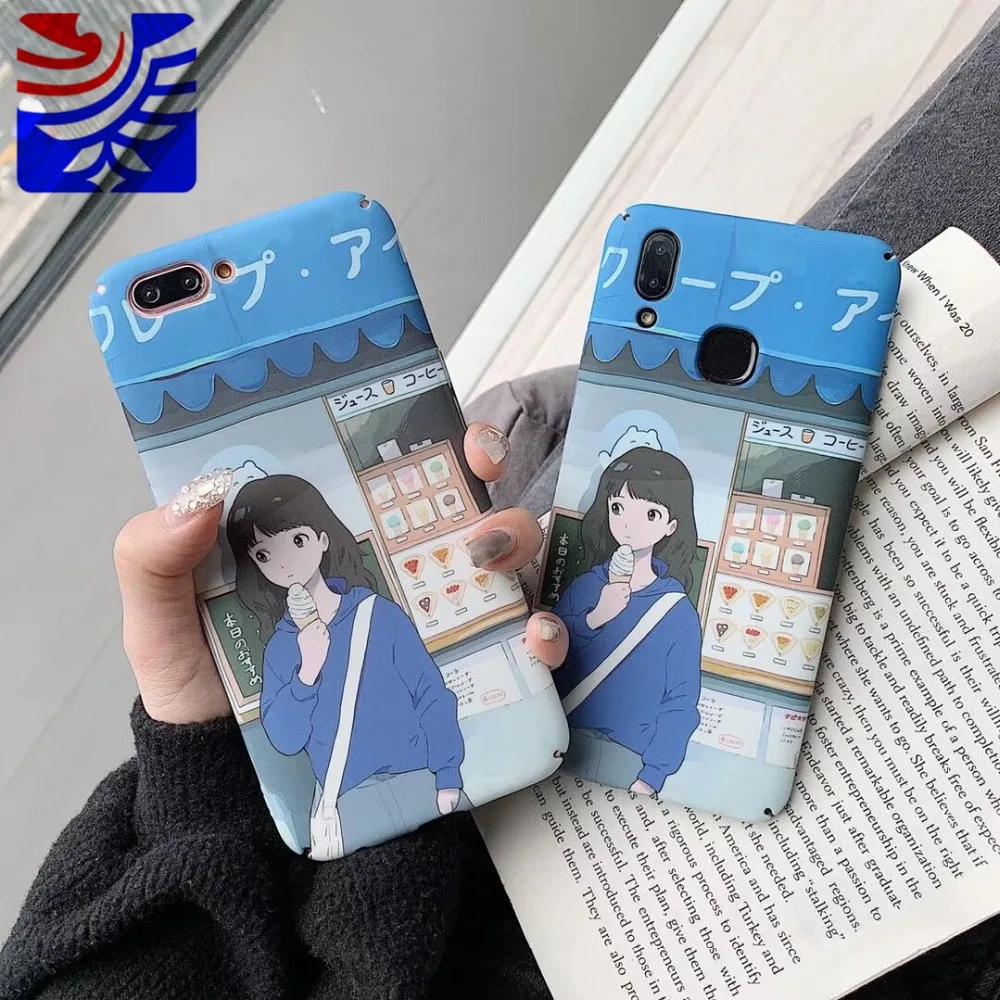 PEIPENG Anime cartoon girl scrub Hard shell For iPhone 7 7Plus 6 6S 6Plus 8 8Plus X XR XS Max TPU Anti-fall lovely Phone Case18