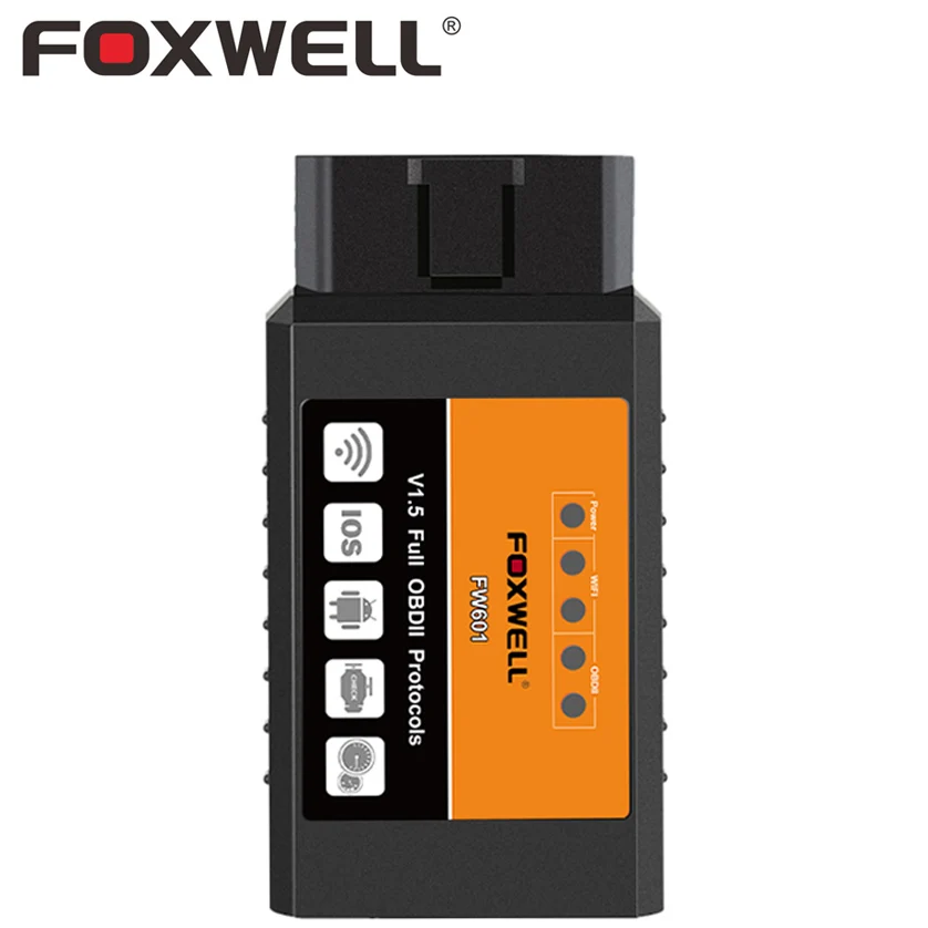 FOXWELL OBD2 WIFI ELM327 V1.5 for iPhone Android OBDII Code Reader Scanner Car OBD 2 ELM 327 V 1.5 Diagnostic Tool WI-FI ODB II elm327 1 5 obd 2 bluetooth diagnostic car smart scan tool mini elm 327 v 1 5 obd2 auto scanner code reader just for android