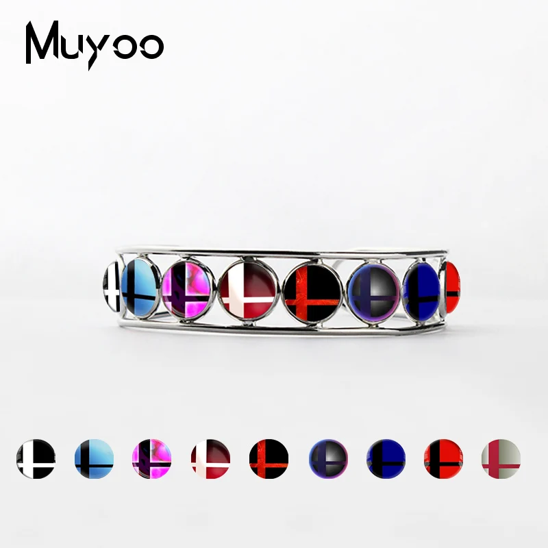 

2019 New Fashion Smash Ball Bangle Super Smash Bros Jewelry Glass Dome Handmade Bracelets Jewelry Bangle Women Men Gifts