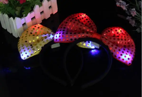 Светсветодио дный ящийся в темноте светодиодный светящийся галстук-бабочка шпилька Рождественский светящийся галстук-бабочка повязка на голову красочная повязка на голову детская игрушка YH1052
