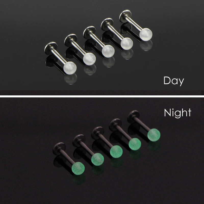 

Hot sale 1pcs Night Glow Women's Fashion Belly Button Rings Navel Barbell Piercing Ombligo Body Jewelry Medical Steel Wholesale