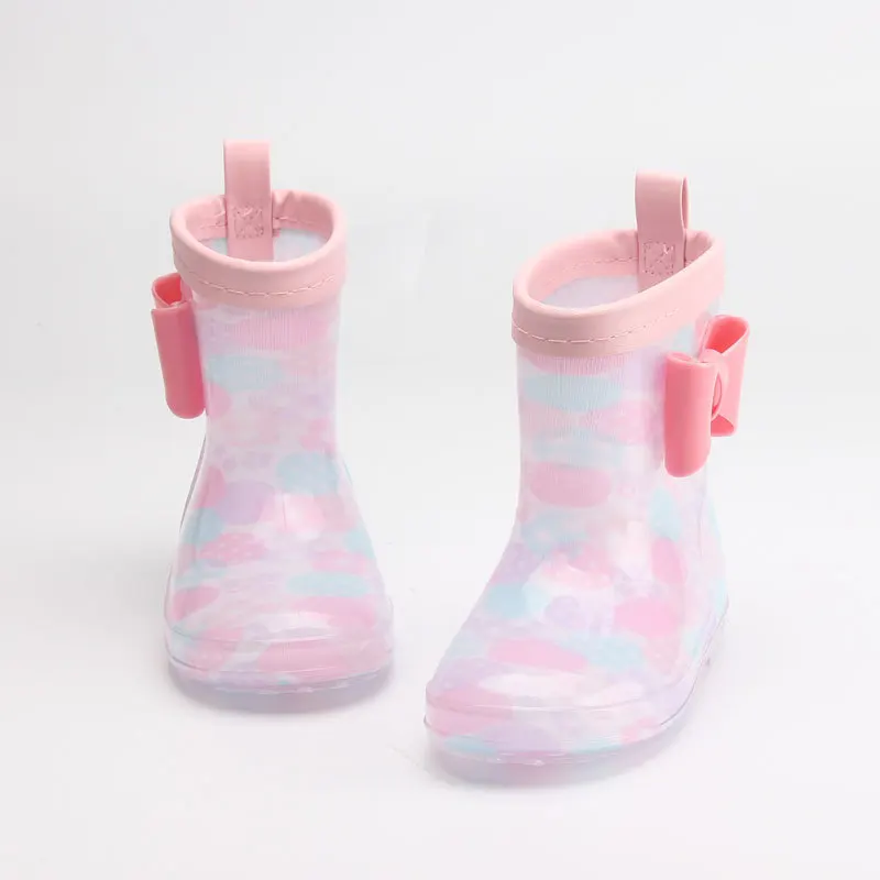Детские резиновые сапоги японская детская непромокаемая обувь Нескользящая непромокаемая обувь с кристаллами детская водонепроницаемая обувь с рисунком