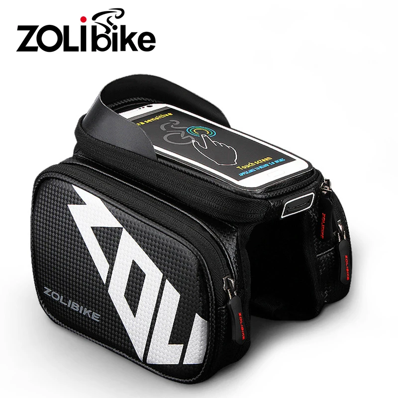 ZOLibike Bike Frame Bags Front Men Seatpost Bicycle Rainproof Bag Reflective Tube Double Bag 5.8