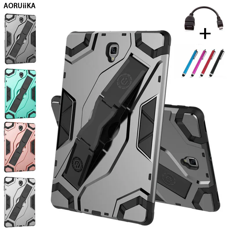 

Case for Samsung Galaxy Tab S4 10.5 SM-T830 T835 T837 Tablet Amor Case Color Grain TPU+PC Heavy Duty Case Hybrid Rugged Rubber