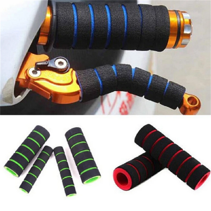 

2 Pair handlebar Sponge Grips High Density Sponge MTB Folding Bike Bicycle Handlebar Anti-slip Motorcycle Grip Cover