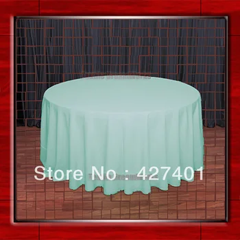

120"R Mint 210GSM Polyester plain Table Cloth For Wedding Events & Party Decoration(Supplier)