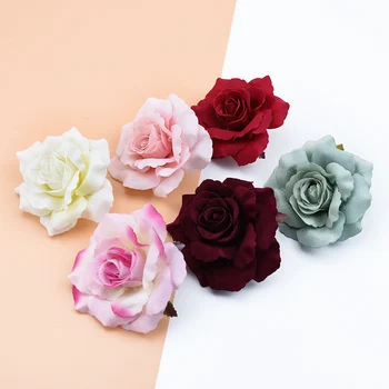 

10PCS Wedding decoration decorative flowers wreaths cheap silk roses scrapbook diy gifts christmas home artificial flowers wall