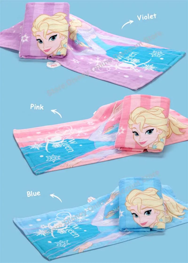Disney 3 шт. замороженное мультяшное полотенце для лица супер мягкое детское полотенце махровые абсорбирующие мочалки подарок на день рождения может написать имя