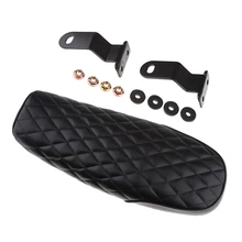 Czarny motocykl cafe racer Seat płaskie siodło dla rocznika motocykl miejski trwałe wodoodporne wysokiej jakości