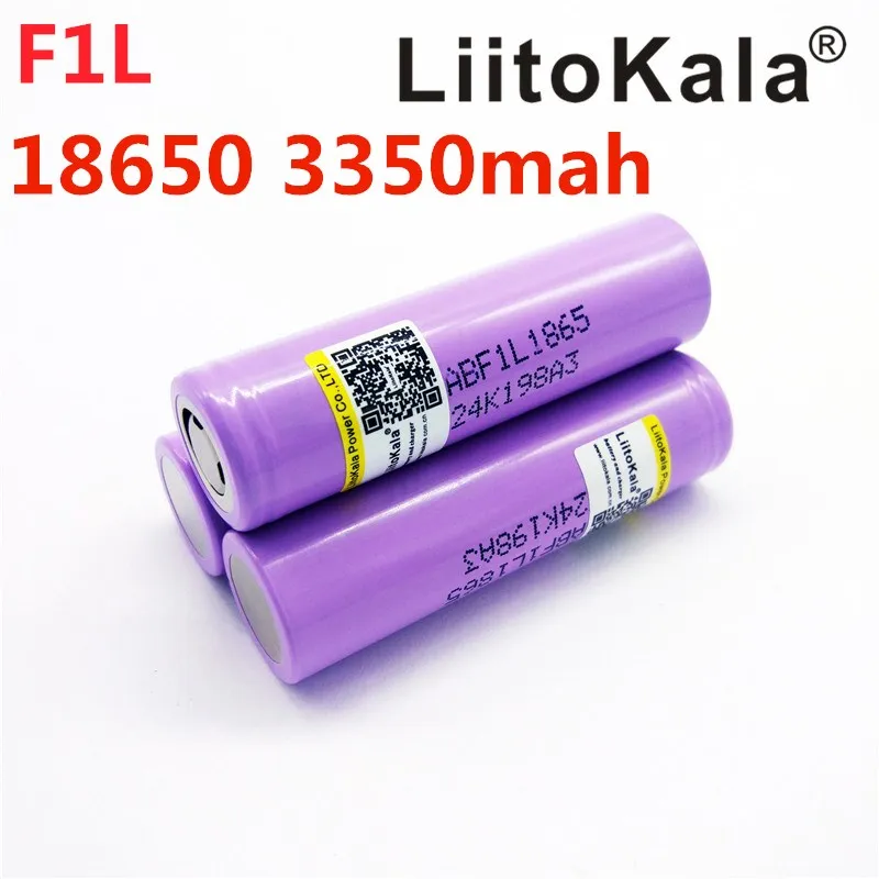 1 10 шт./лот liitokala lii F1L Original 3 6 V 18650 INR18650 3000mah 3350mAh 3400mah 4 2 отключить перезаряжаемая