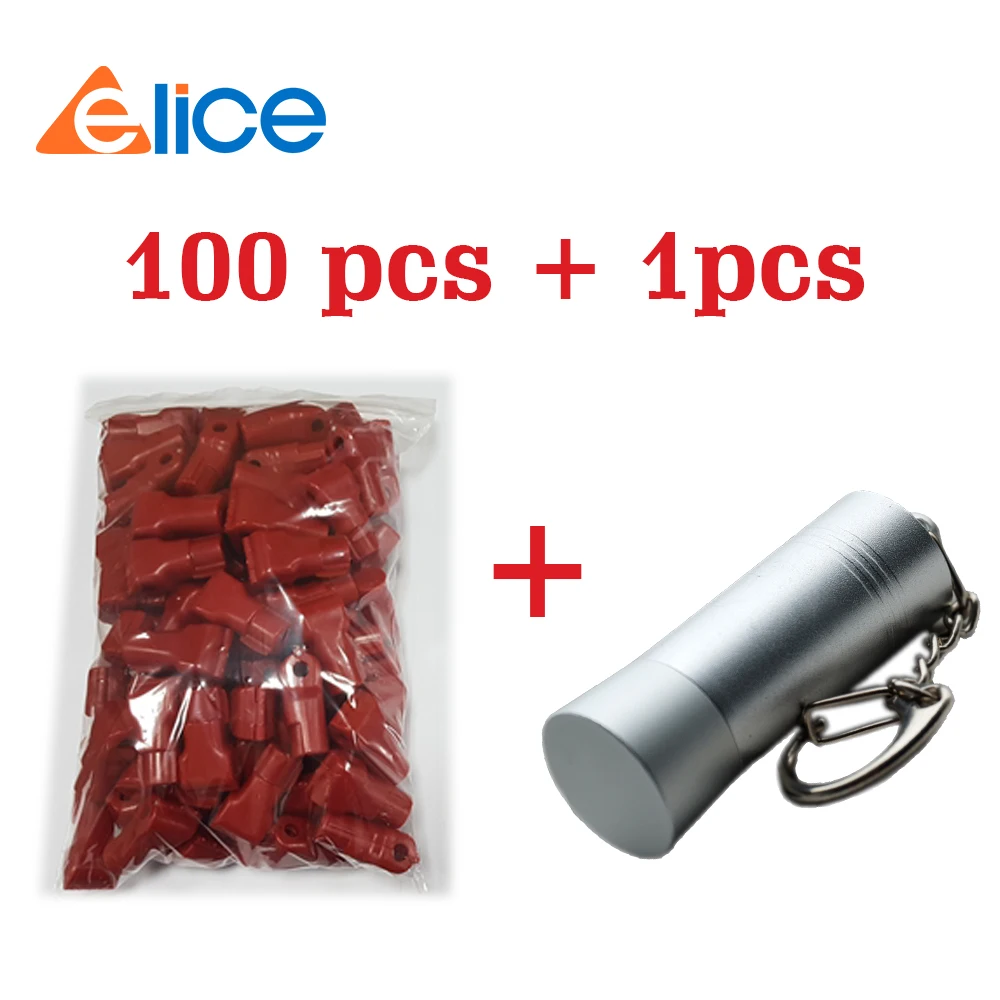 (100+1) PCS 4-8MM RED  Security Detacher Magnetic Force 5000gs and  Anti-Theft Magnetic Security Stop Locks for fashion store eas detacher hard tag magnetic remover force 15 000gs 1magnet 1hook 1tag