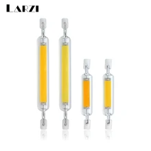 LARZI СВЕТОДИОДНЫЙ R7S стеклянная трубка 118 мм 78 мм с регулируемой яркостью вместо галогенной лампы Cob 220 в 230 В 4 Вт 8 Вт энергосберегающий мощный R7S светодиодный светильник