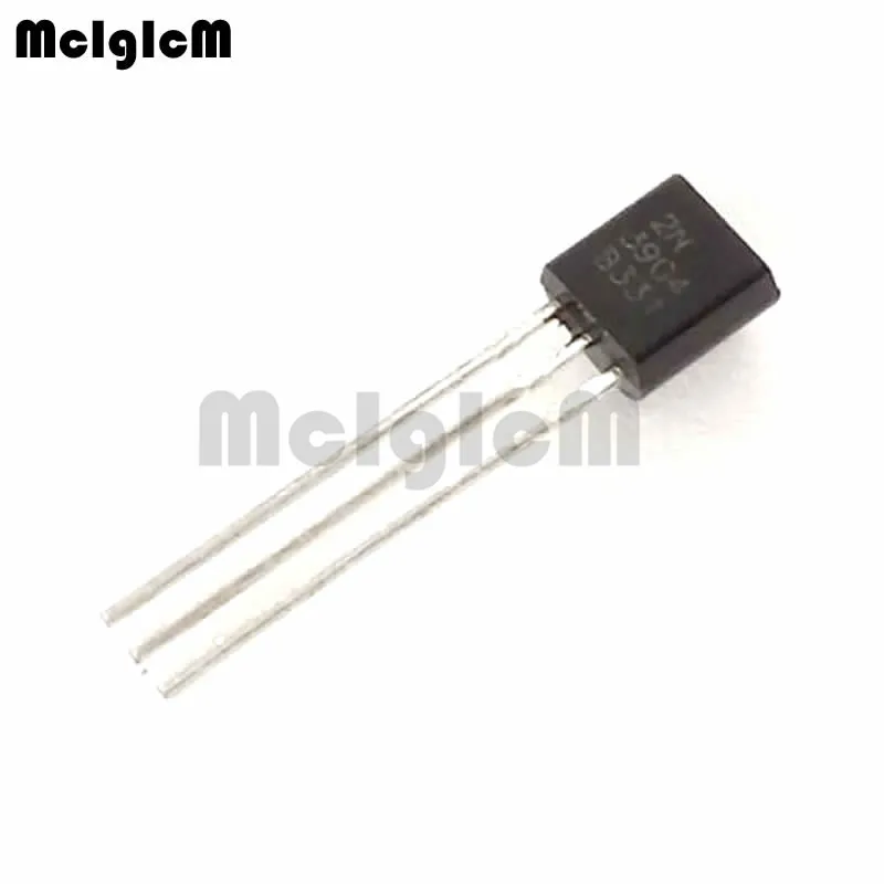 

MCIGICM 100pcs 2N3904 in-line triode transistor NPN General Purpose Amplifier TO-92 0.2A 40V