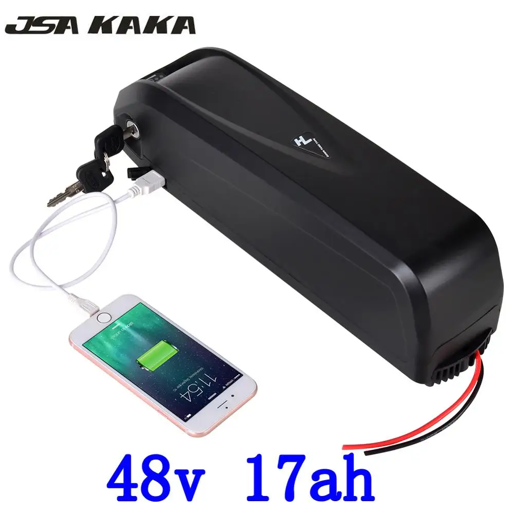 Хайлон II с разъемом USB для е-байка Батарея 48 V 17Ah литий-ионный Батарея с 30A BMS для 750 W BBS02 1000 Вт bbshd bafang мотор Хайлон II с разъемом USB для е-байка Батарея 48 V 17Ah литий-ионный Батарея с 30A BMS для 750 W BBS02 1000 Вт bbshd bafang мотор