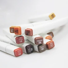 Touchliit шесть поколения чернила на спиртовой основе двойной маркер ручка коричневый/серый/Undertint серии для набросков живопись художественные маркеры