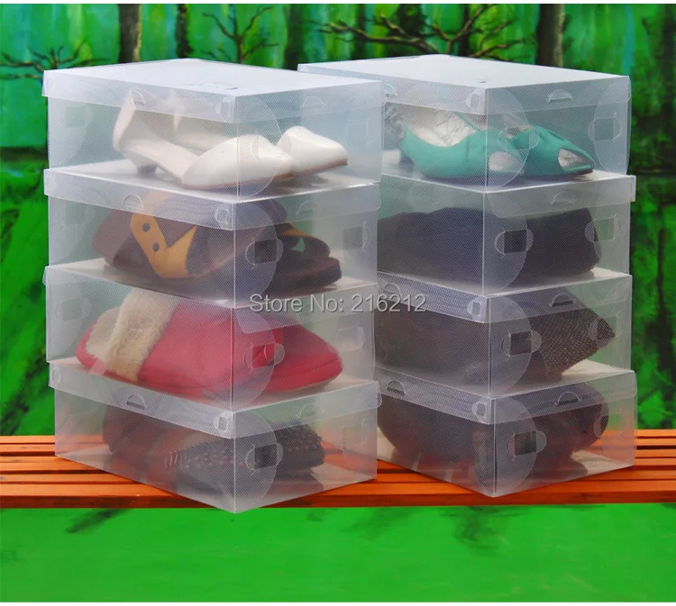 Household font b Men b font Transparent Clear font b Shoe b font Storage Organizer Box
