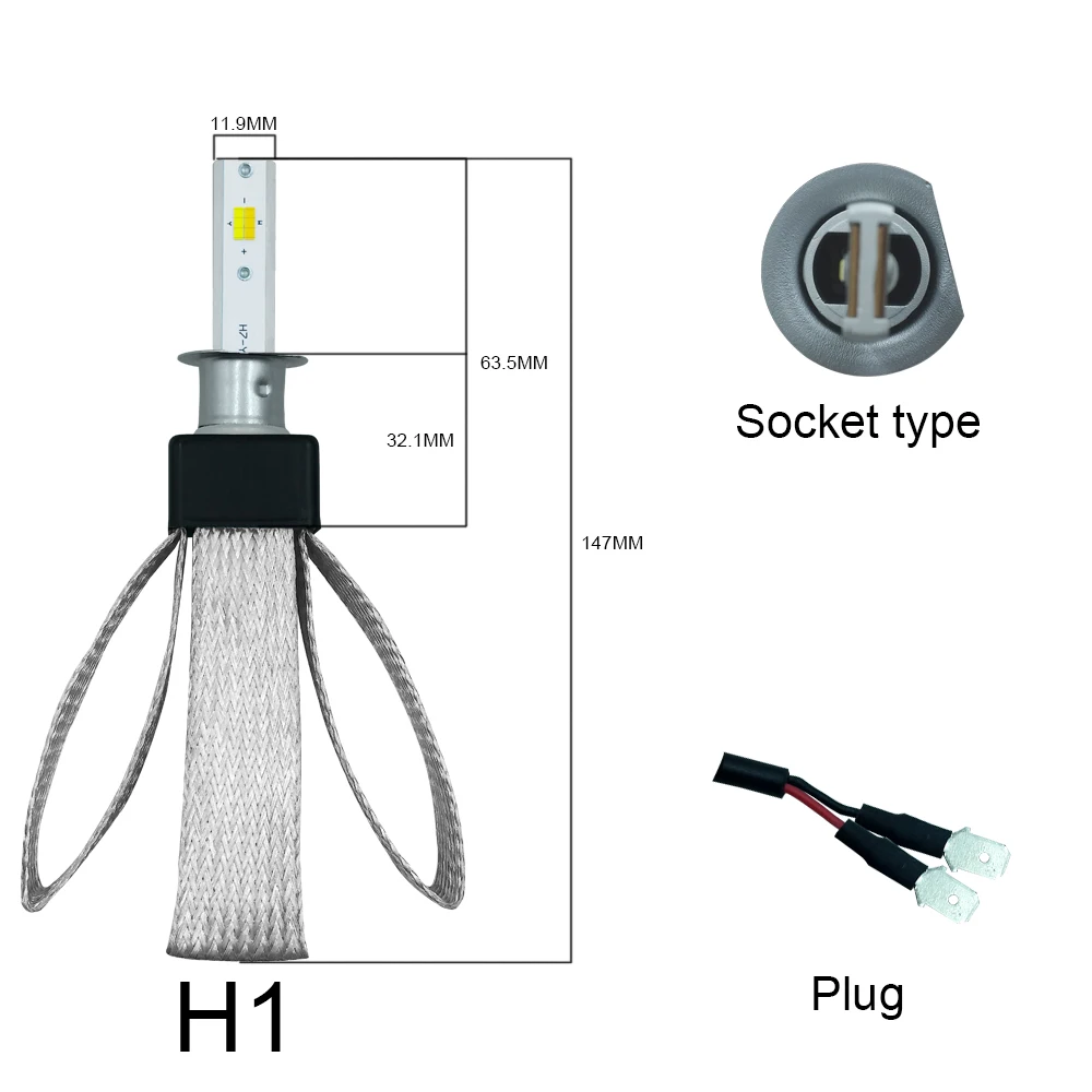 2 X H1 T9 светодиодный фар лампы 30 W 4800LM 9 V-36 V Водонепроницаемый IP68 3000 K 4300 K 6000 K три Цвета медный пояс для автомобилей внедорожник