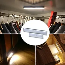 EeeToo Светодиодная лента, светильник с инфракрасным датчиком, лампа с питанием от батареи для шкафа, кухонного коридора, ТВ-светильник