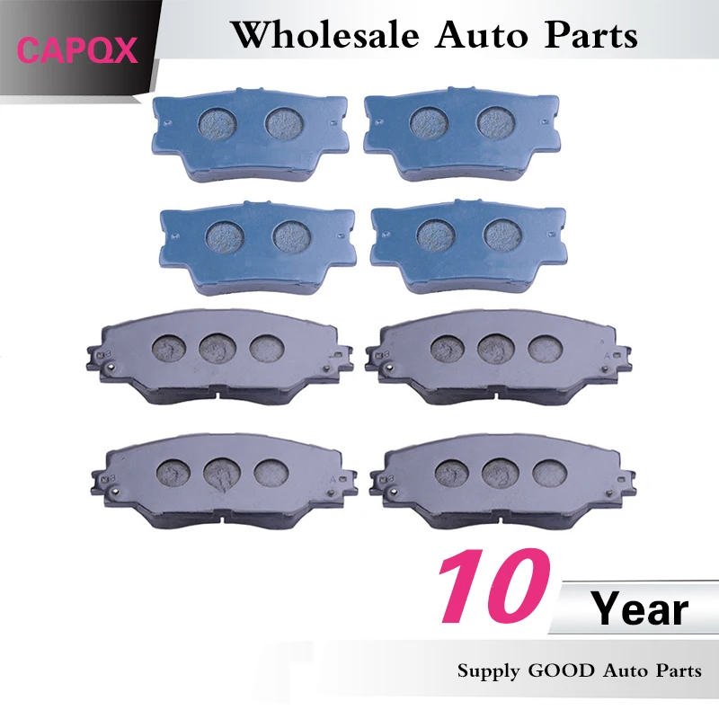 

CAPQX Front & Rear brake pads 04465-42180 04466-42060 For HS250H ES300H ES350 CAMRY MATRIX RAV4 AVALON 2005-2015 2016