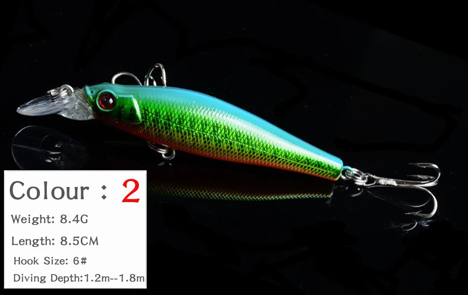 8PCS Minnow Wobblers Fishing Lure Wobbler Lures Hard Artificial Bait For Fish Tackle Carp Peche With Hooks Trolls Jerkbait Set (2)