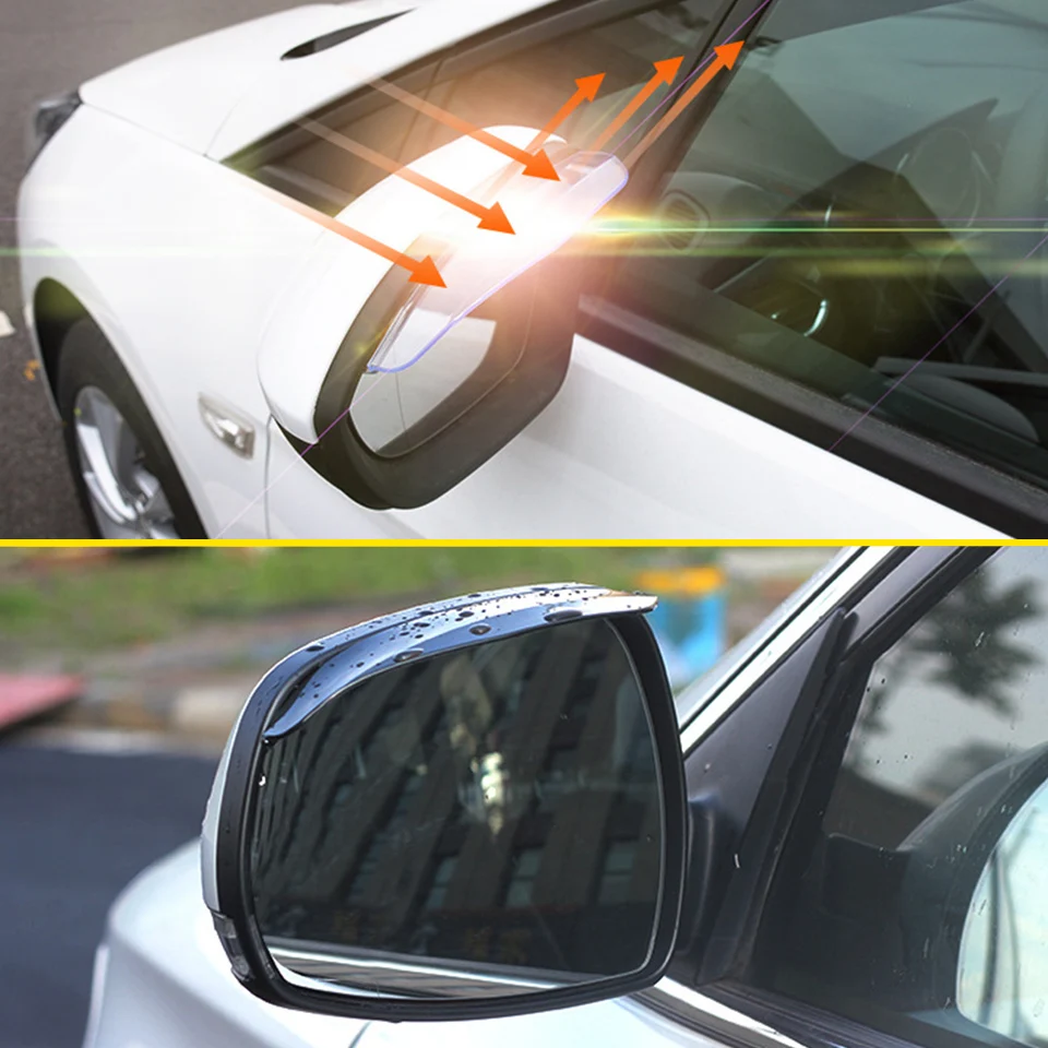 

Car Rearview Mirror Rain Eyebrow 2Pcs/set Car Rear View Side Rain Shield Snow Guard Sunvisor Shade Protector Side Assist