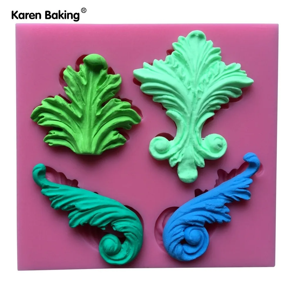 

3 Kinds Leaf Shape 3D Silicone Fondant Cake Mold Cake Decorating Tools For Baking--C679