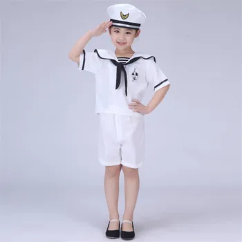 

Girl and Boy Navy Clothing Children's Performance Service Uniform Chorus Clothing