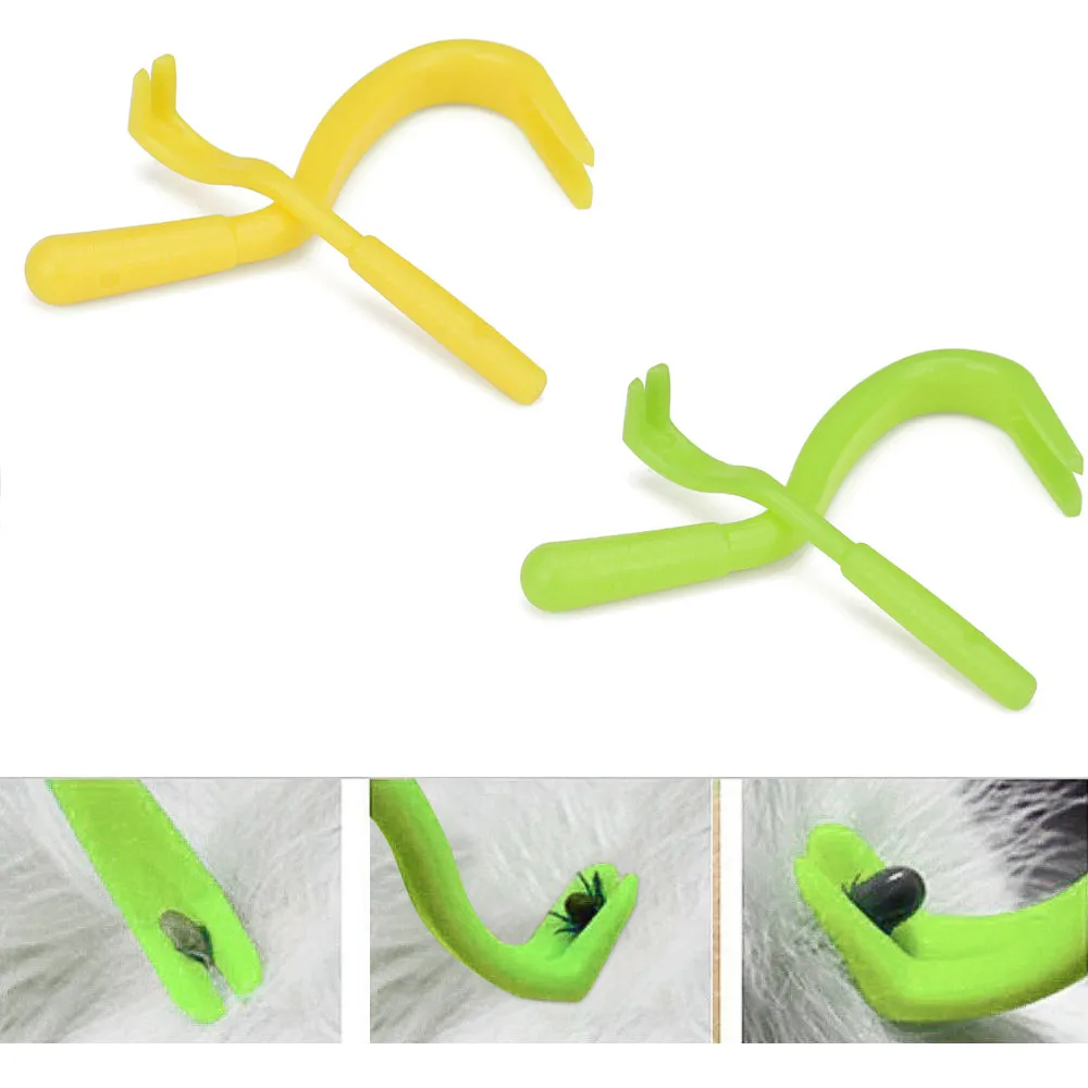 4Pcs Multi Functional NEW Pack x 2 Sizes Tick Remover Hook Dog Pet