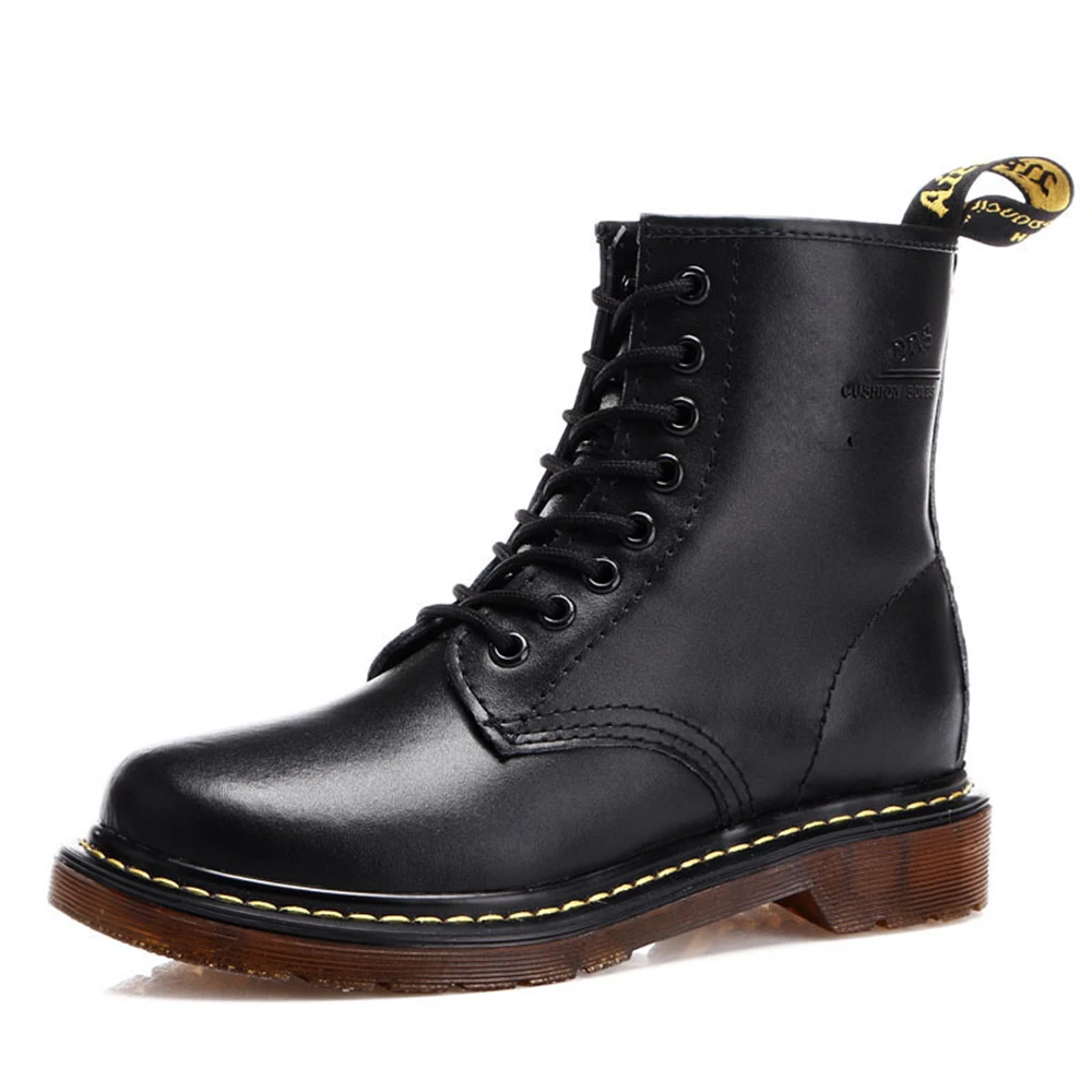 

Chunky Motorcycle Boots for Women Winter Autumn 2018 Fashion Round Toe Lace-up Combat Martin Boots Ladies Shoes Red Snow Boots