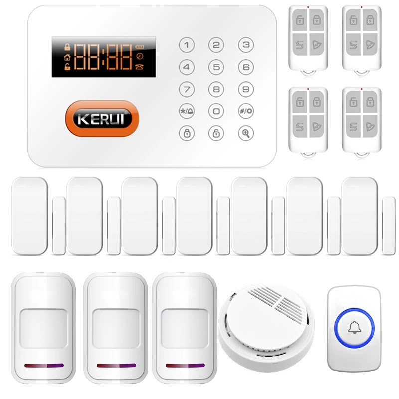 

KR-X1 Wireless Intelligent Home Emergency Panic Alarm PSTN ADSL Keypads Home Burglar Alarm System Door PIR Motion Sensor