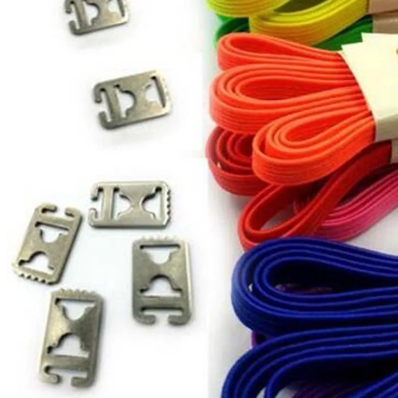 New 3 Pairs Lazy  Not Tie Shoelaces Metal Fashion Simple and Convenient Buckle Elastic Polyester Rubber Laces Sports Shoes Rope