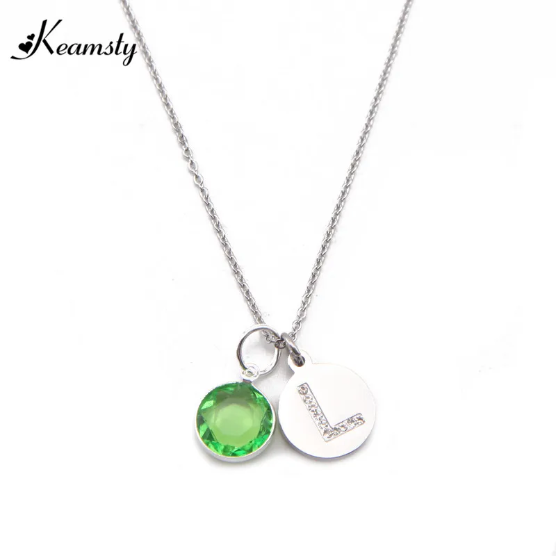 Keamsty Nuovo Modo Alfabet Collana Iniziale Lettera L