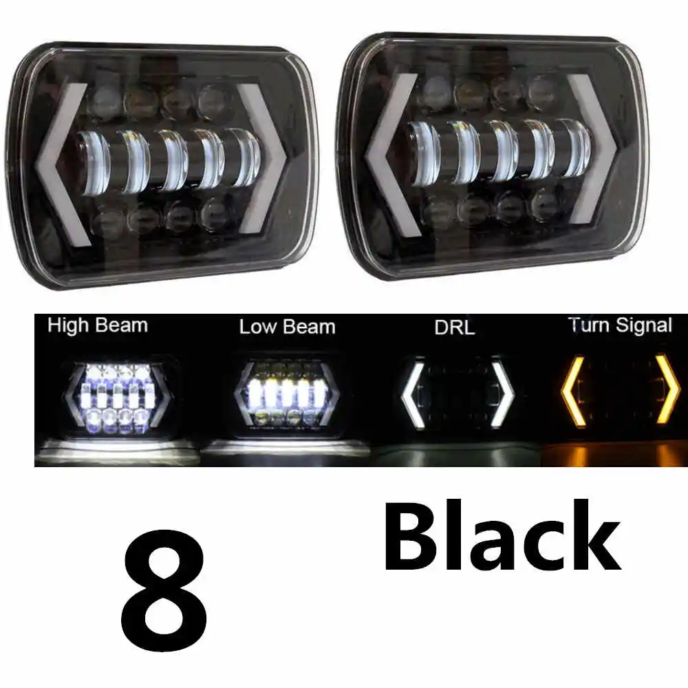 For Jeep Cherokee XJ 1984 to 2001 lamps 5x7  INCH led truck front headlight 6x7Inch square LED headlamp daymaker for jeep XJ.B.FAQjpg_
