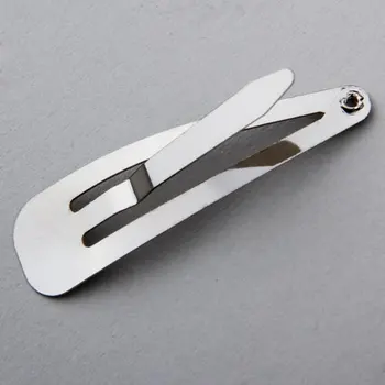 

Hot Lot of 50 Silver Tone Snap Hair Clips 40mm Craft Bow