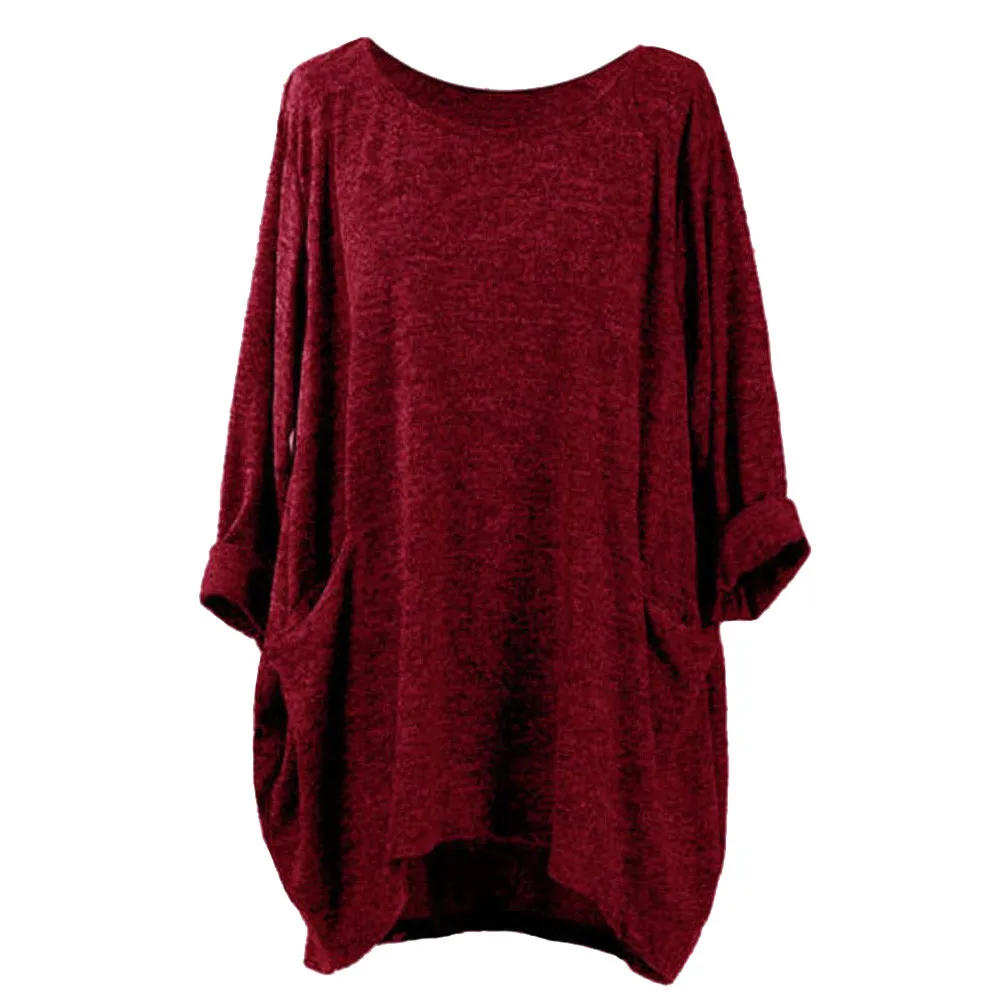 

Womens Tops and Blouses Autumn 2018 Harajuku Streetwear Solid Long Sleeve Blouse Tunic Ladies Top Woman Clothes