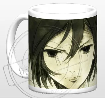 

New Attack on Titan Pretty Mikasa Ceramic Coffee Mug White Color Or Color Changed Cup