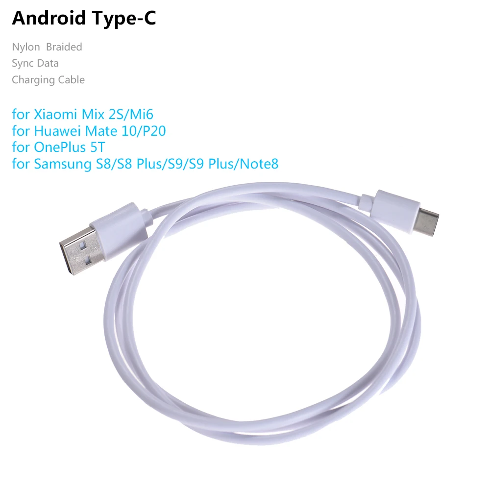 Android type-C USB-C кабель для зарядки и синхронизации данных 3.3ft для huawei samsung Oneplus