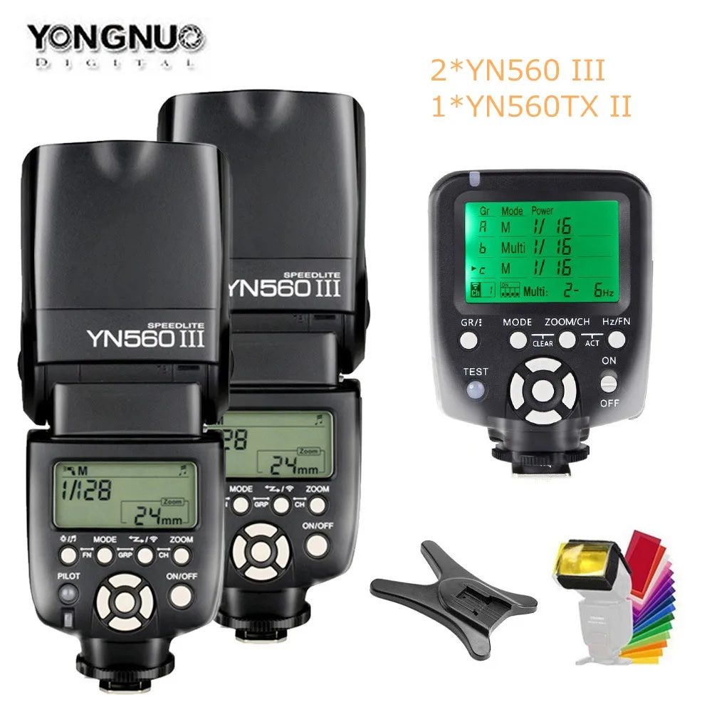 Yongnuo YN560 III YN560III вспышка 2,4G беспроводной Master& Group photo Speedlite+ YN560TX II триггер передатчик для Nikon Canon - Цвет: Red