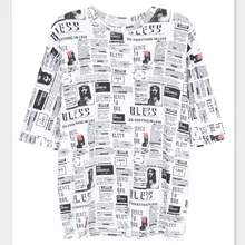 

Harajuku Shirt Hip Hop Graffiti Cartoon Print Letter Loose Long T-shirt Women Summer Tops for Women 2018 Casual Half Sleeve Tees