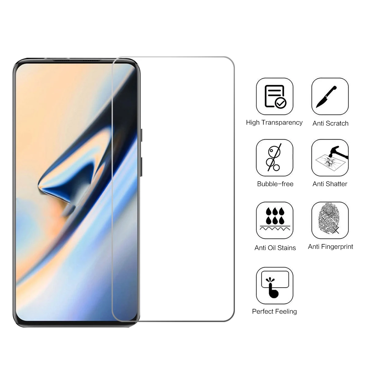 Для Oneplus 7 Pro защита экрана против царапин 9H закаленное стекло для One Plus 1 + защитная