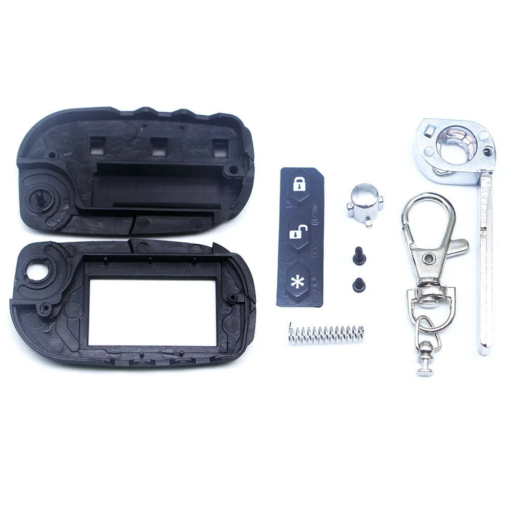 Kopen A91 Key Case met beschermende Cover voor Starline A91 A61 B9 B6 ongesneden blade fob case A91 vouwwagen flip afstandsbediening