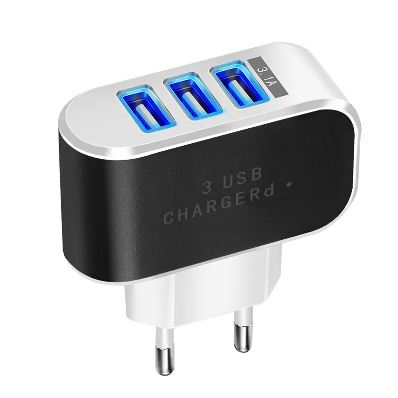 5V 3.1A 3 USB зарядное устройство Быстрая зарядка 0 QC Зарядка адаптер для мобильного