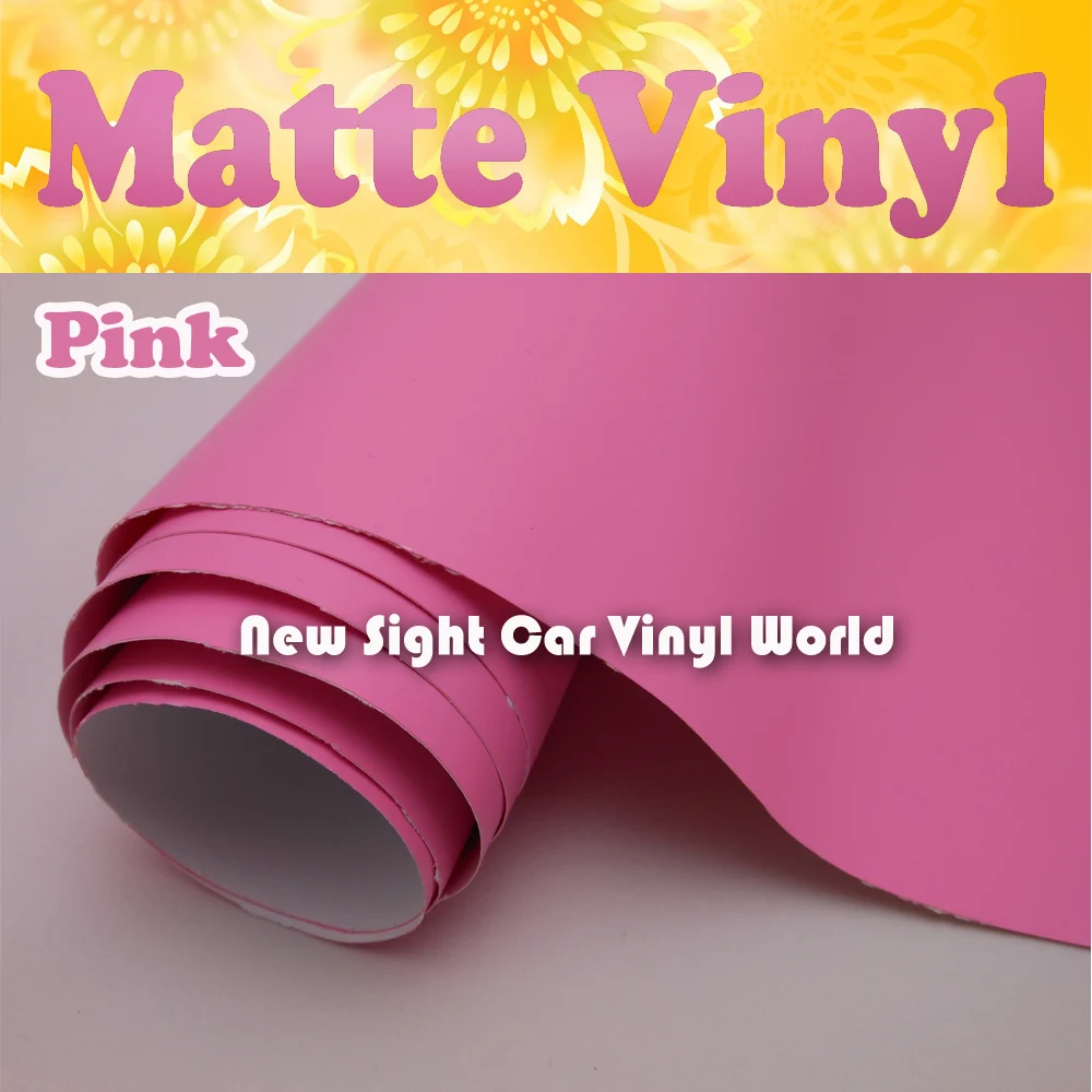 Buy High Quality Matte Pink Vinyl Film Matte Pink Car