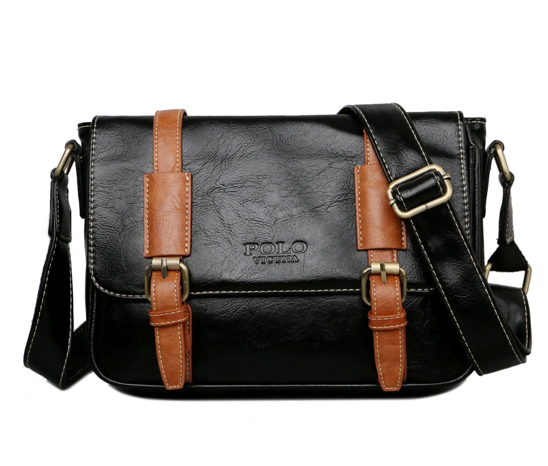 

Messenger Bag for Men Vintage Leather Bag Men Waxed Canvas Briefcase Men for Laptop Office Bags for Men