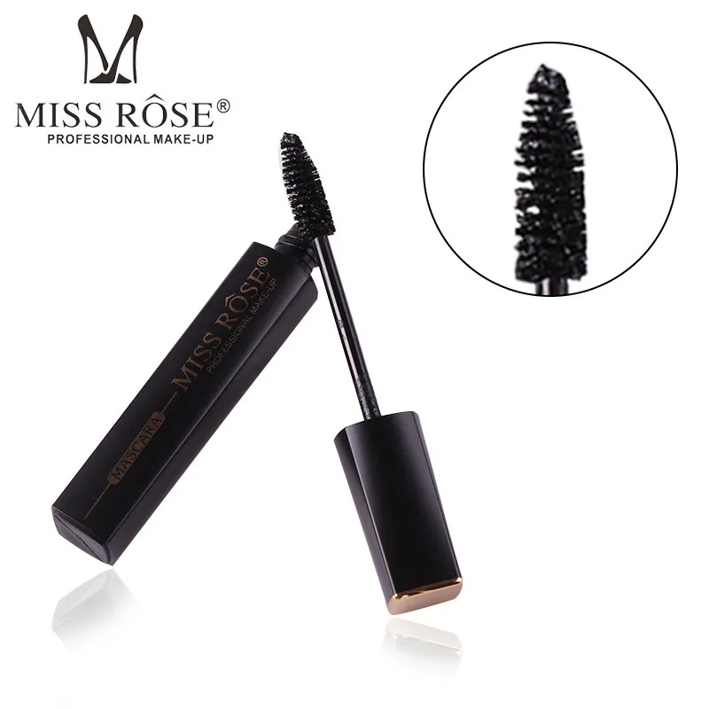 Тушь для ресниц MISS ROSE 3D шелковое волокно Водостойкая тушь наращивания Толстая