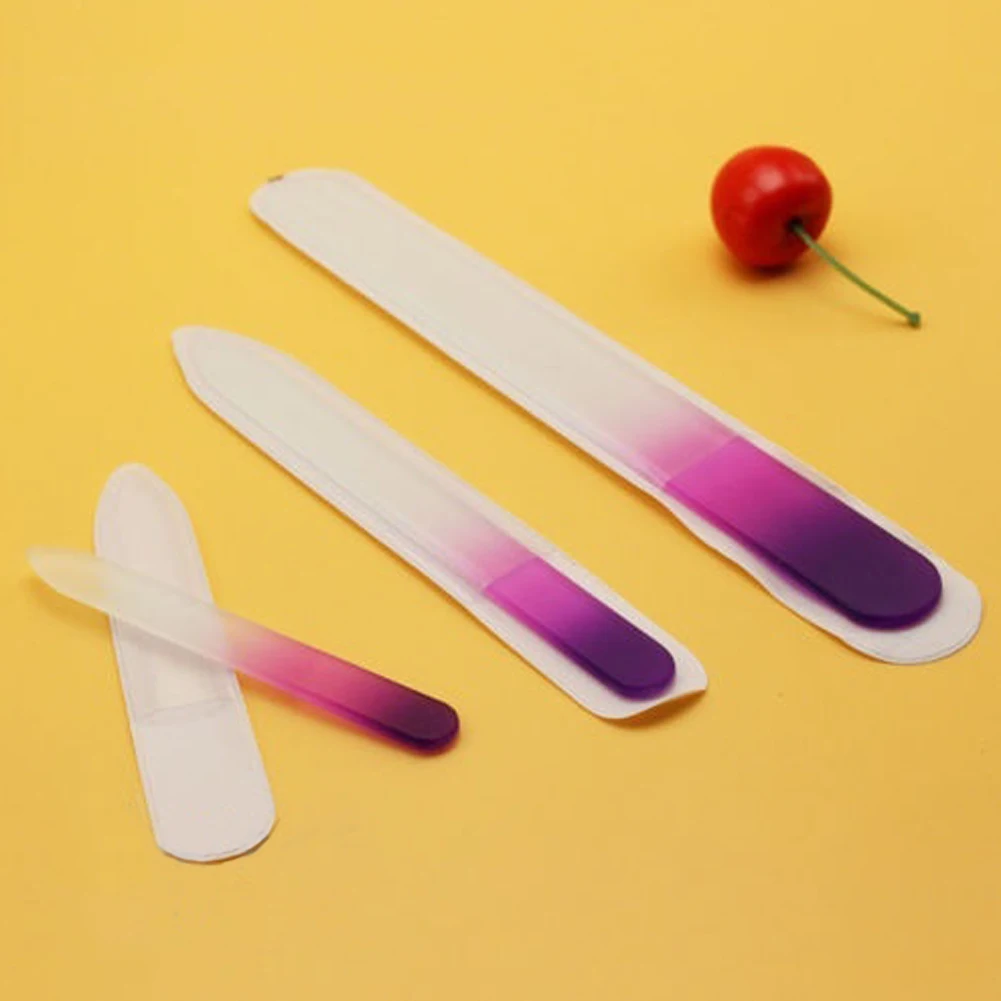 

Professional Crystal Glass Nail Files Polishing Tools Spray Color Glass Nail Art Tools Files For Manicure UV Polish Tool 3pcs