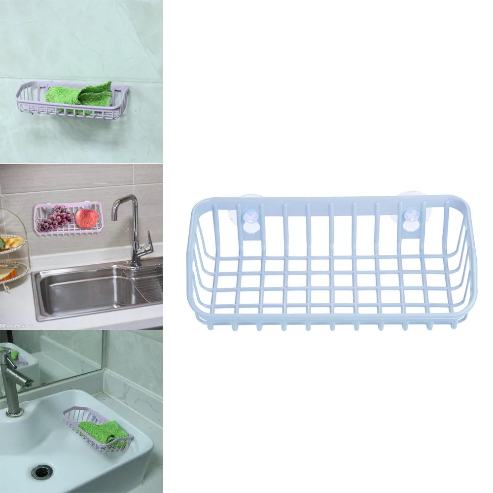 

2018 New Suction Cup Drainage Shelf Multifunctional Dishwashing Sponge Storage Rack #NE814